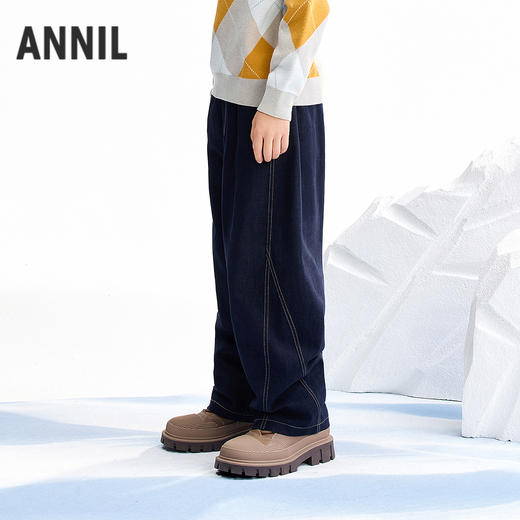 【实体店同款】男童全腰棉裤冬季新款安奈儿童装AB546085 商品图2