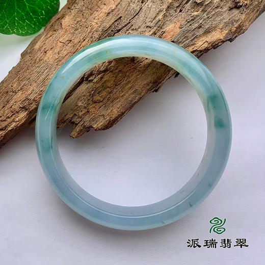 派瑞翡翠 翡翠手镯 糯冰 飘花 商品图1