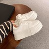 【牛皮厚底轻盈不累脚小白鞋】2025新款小个子增高系带运动百搭休闲女板鞋 商品缩略图2