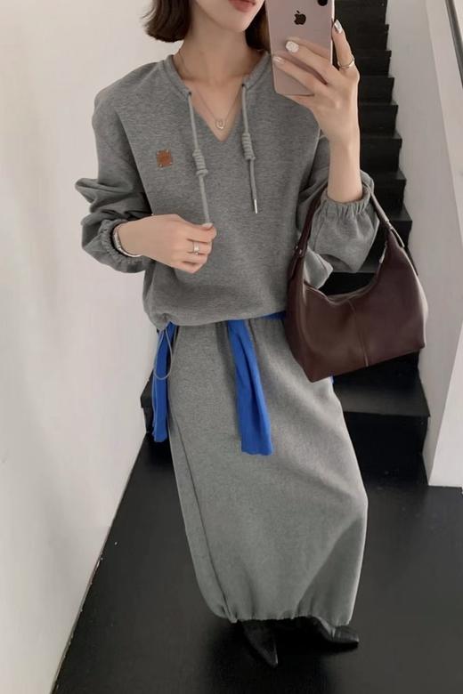 HAYES 灰色时尚休闲直筒半裙套装 21567 商品图3