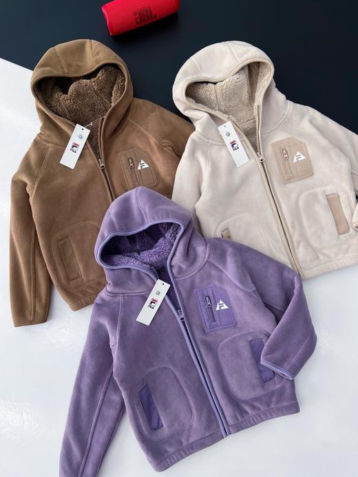 D111734摇粒绒复合羊羔绒外套男女宝宝款毛毛外套 商品图0