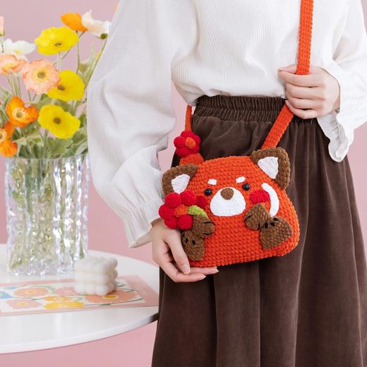 苏苏姐家萌趣动物斜挎包手工diy编织钩针毛线团自制斜挎包材料包 商品图1