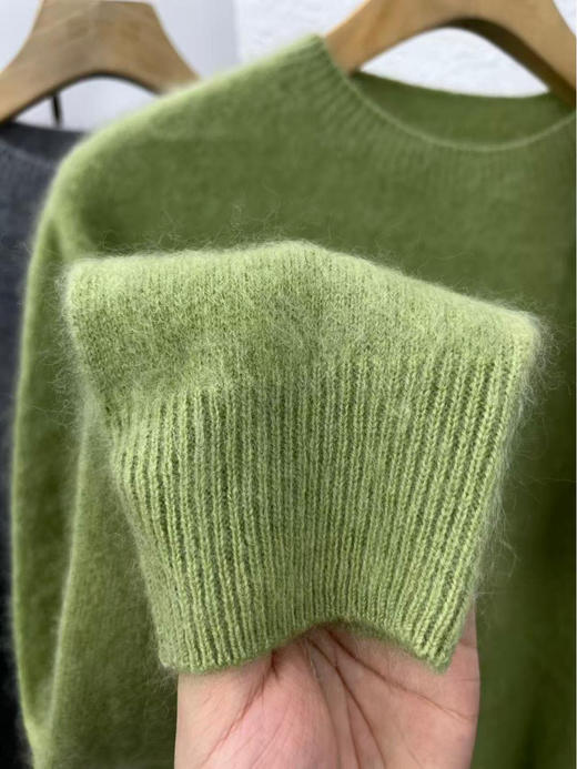 恒源祥【拉毛系列 100%澳洲钻石羊毛】冬季新款女装休闲圆领套头针织套头羊毛衫 商品图4