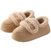 【榛果拿铁保暖防滑包跟棉拖】棉拖鞋女款秋冬季韩版居家室内加绒保暖防滑包跟毛毛拖鞋 商品缩略图4