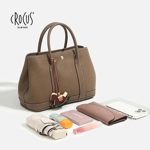 CROCUS联名款经典花园手提包 通勤能装 约会吸睛玩家 商品图5