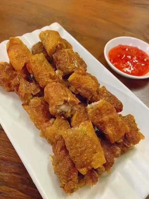 & 五香虾仁卷‼油炸一下外酥内嫩 ，越吃越香！点心。小吃超赞 商品图9