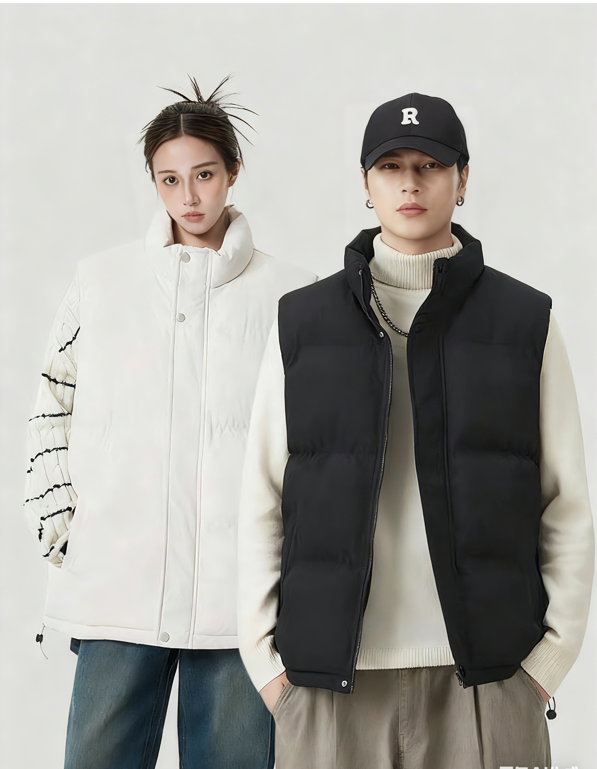 爆卖中!~男女同款冬季马甲,防水防雪，轻松百搭，锁温保暖，80斤穿到200斤