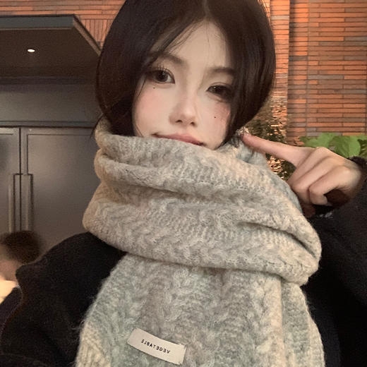 【YW】无忧购高品质羊毛混纺针织麻花软糯围巾MHW0325（截单后3-5天发货) 商品图8