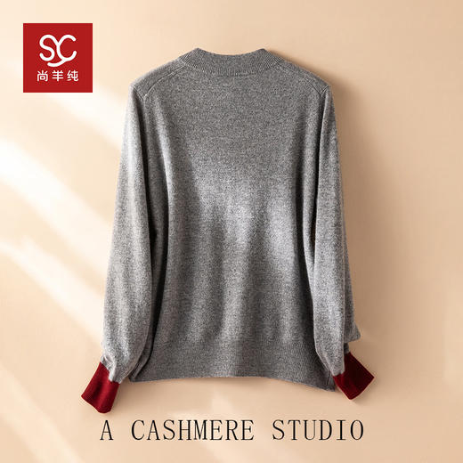 奔赴心动~圆领爱心提花baby小山羊绒衫女针织开衫外套 商品图4