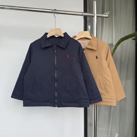 D111732新款立体logo小标刺绣薄棉衣外套男女宝宝同款