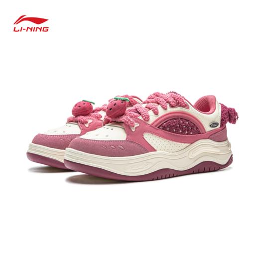 李宁皮克斯草莓熊联名系列星球女子板鞋经典休闲鞋AGCV260 商品图4