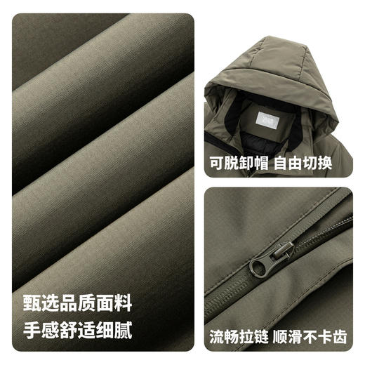 【门店新品&白鸭绒】圣得西可拆卸帽羽绒服25年冬季休闲保暖外套 商品图4
