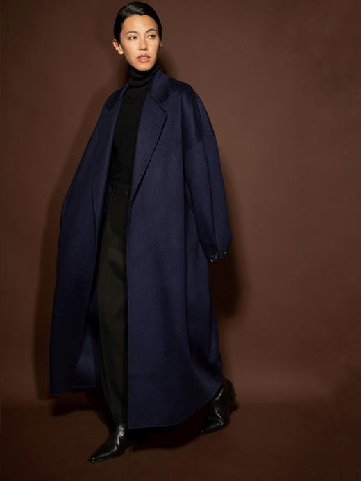 Puree｜#0829 羊绒伦敦长大衣[ 砂色 / 藏蓝 ] 商品图6