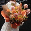 《秋收》奶油桃子针垫大花蕙兰橙色系花束 商品缩略图4