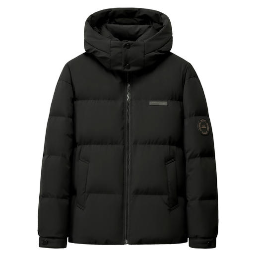 【双旦特惠】雪中飞2025冬新款男女情侣时尚校园风短款羽绒服 可拆卸帽拼色 商品图5