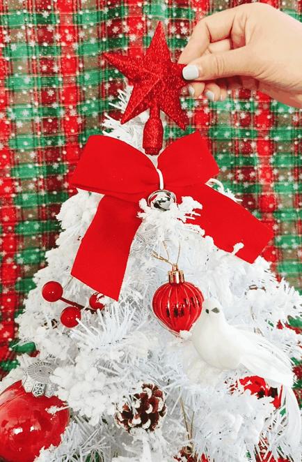 DIY手工白鸽灯光桌面圣诞树 商品图3