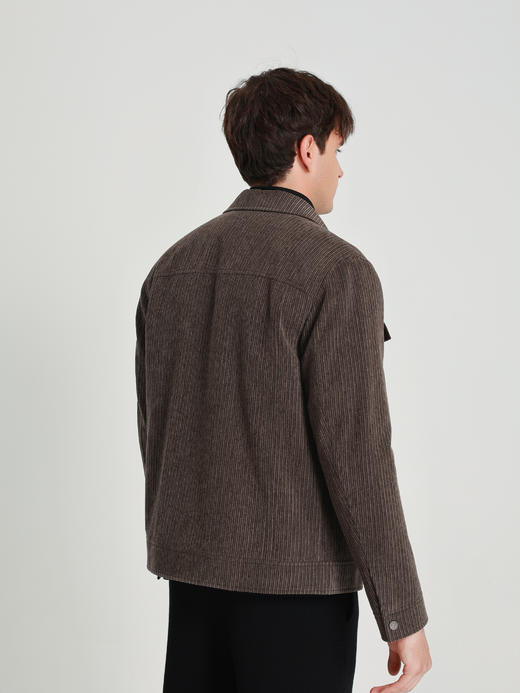 callisto雪茄棕仿条绒纹理可脱卸内胆尼克 商品图4