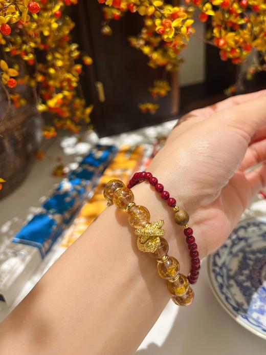 「朱事顺利」紫金朱砂沉香手链 时尚百搭 原创设计 商品图1