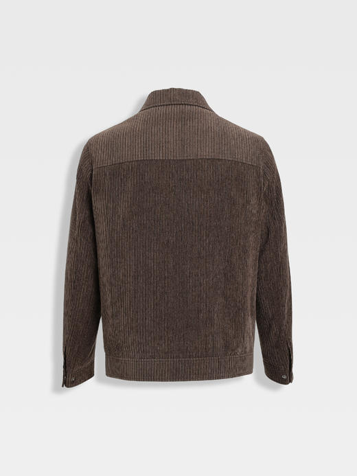 callisto雪茄棕仿条绒纹理可脱卸内胆尼克 商品图1