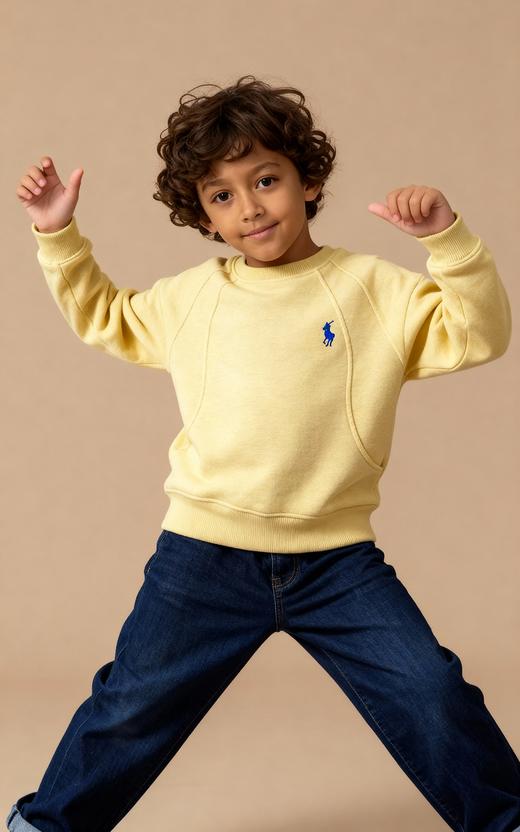 拉夫| L@小马 奥利绒暖绒系列 插肩暖绒套装小马刺绣卫衣卫裤 商品图0