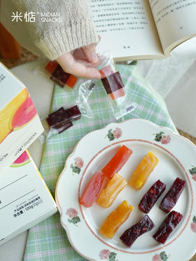 【米惦基本水果软糖】私房级别工艺😍😍一口还原鲜果原香👊一盒解锁四种快乐😝🌊 💚创新配方 一盒get四重软糖风味 💚鲜果&果茸 还原鲜果本味 