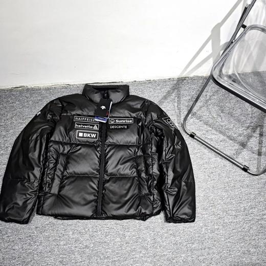 迪桑特15D牛奶皮Pu字母微标印花图案立领羽绒服 商品图4