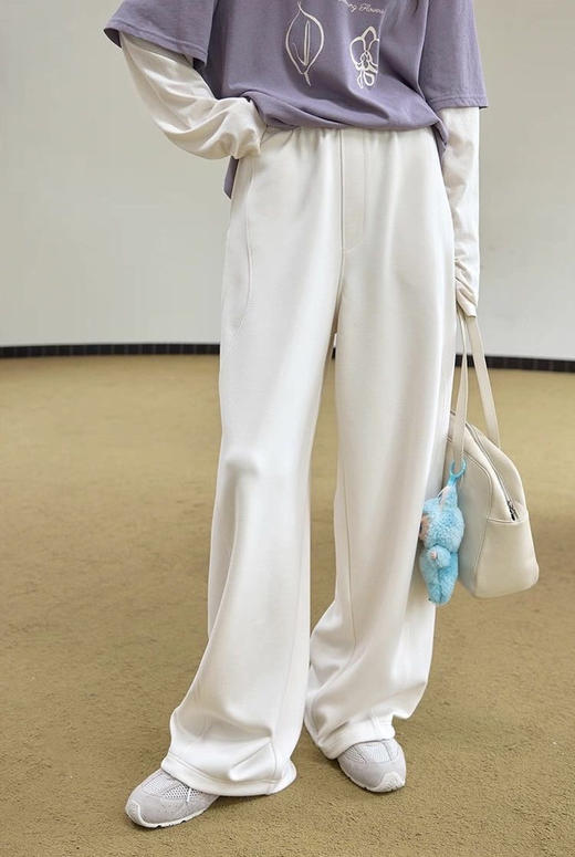 MUFIASITI直筒羊毛阔腿裤，这样穿时髦松弛又高级！【3-5天发货】 商品图3