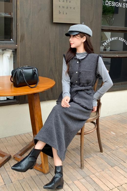 Le Malene 复古优雅马甲+半裙三件套装 21541 商品图2