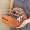 真皮收纳包精致多功能真皮旅行化妆包，牛皮小巧便携洗漱包QSL-3189 商品缩略图1