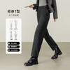 【内购】【厚实保暖】小个子通勤松紧腰修身微弹绒感人字纹针织九分小脚裤-154K58926 商品缩略图1