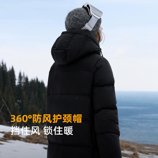 【高蓬高充绒】三彩2025冬季新款90白鹅绒防水羽绒服被子服长款M 商品图1