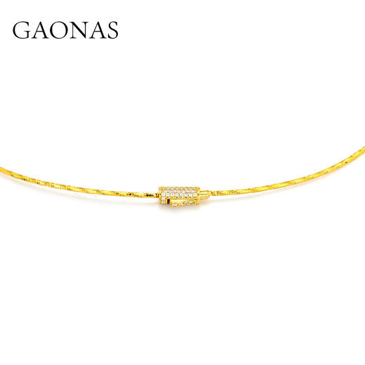 GAONAS时尚秋冬金色硬挺有型多功能项圈11726XGO 商品图2