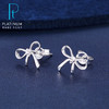 【限时8.8折】【线上铂金馆】PT950 【国际铂金协会】铂金蝴蝶结耳钉（直针配铂金耳迫）(BES00098),(预售产品下单后不退款不退货不换货不补差价) 商品缩略图0