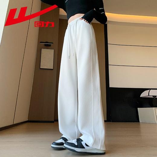 回力运动裤卫裤2025春季宽松小个子阔腿裤子直筒长裤春秋女香蕉裤 商品图9