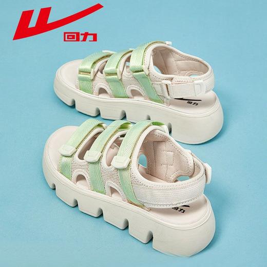 回力凉鞋女2025夏季多巴胺透气女鞋厚底百搭魔术贴运动沙滩鞋女款 商品图7