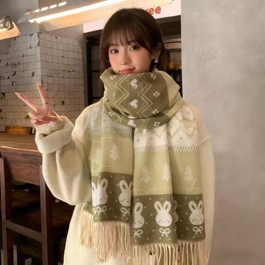 <曾小咸推荐> 费尔岛韩系小兔披肩围巾 日常价89/件 活动价59！！【预售款，预计3-15天发货】 商品图6