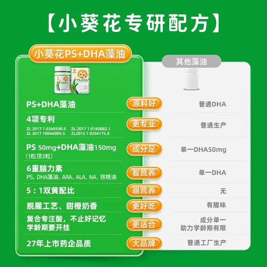 小葵花药业（出品）PS膦脂+ DHA*30粒/瓶装 商品图4