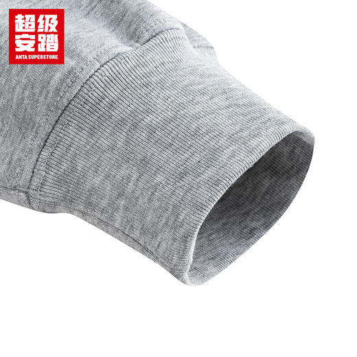 超级安踏男子加绒连帽外套秋冬保暖卫衣简约运动上衣152548716U 商品图5