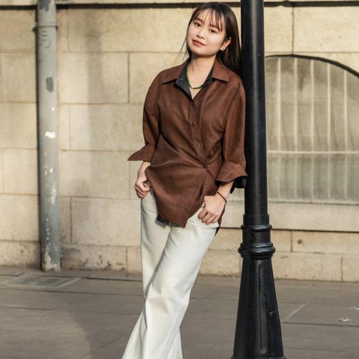 菜菜家两面穿香云纱衬衫|数十次染色晒莨工艺，油亮如皮衣，四种穿法，一件抵N件 商品图10