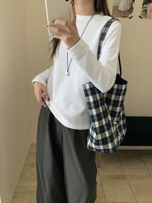 【多妈团购 加绒小白T两件装2309】重磅双层螺纹领口加固，反复穿脱不会松垮卷边，堪比轻薄保暖内衣-连横 商品图3