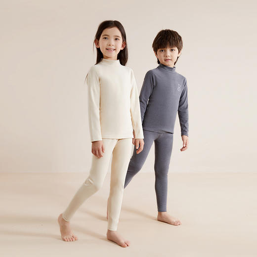 温暖半高领~冬季儿童中领保暖内衣套装青少年秋冬打底衫男女童秋衣裤宝宝加厚睡衣 商品图4