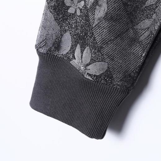 SDSA男士秋冬新款痞帅男装简约宽松植物花卉立领卫衣百搭时尚套头 商品图3