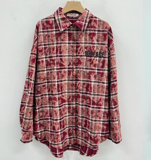 NC格子印字母长袖衬衫50914（红）秋季153240070321 商品图1