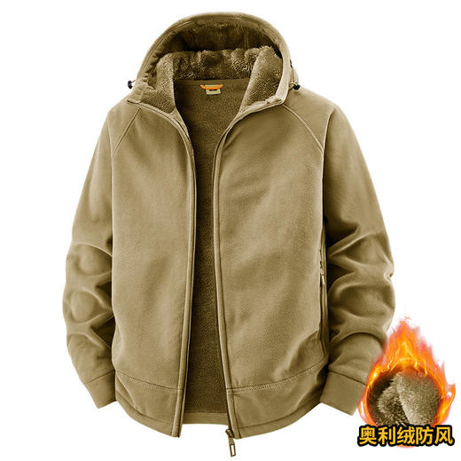 2025年新款秋冬季户外经典加绒夹克连帽简约潮流男士外套 商品图0