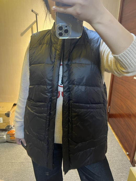 【爆款】水淼2025冬新款显瘦百搭一手长羽绒马甲1832 商品图5