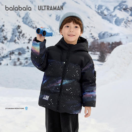 【奥特曼IP】巴拉巴拉男童羽绒服冬装连帽外套防风防水透湿保暖潮 商品图2