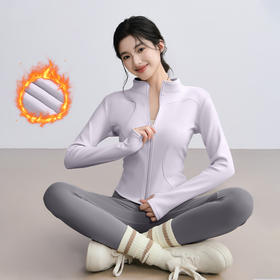 跃牌【瑜堂系列】拉链修身保暖长袖上衣女立领运动紧身瑜伽服外套JYMW153