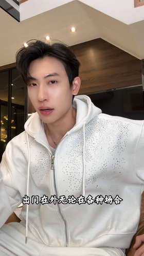 25157SDSA秋冬新款痞帅男装韩版简约纯色烫钻抽绳拉链连帽卫衣百搭时尚