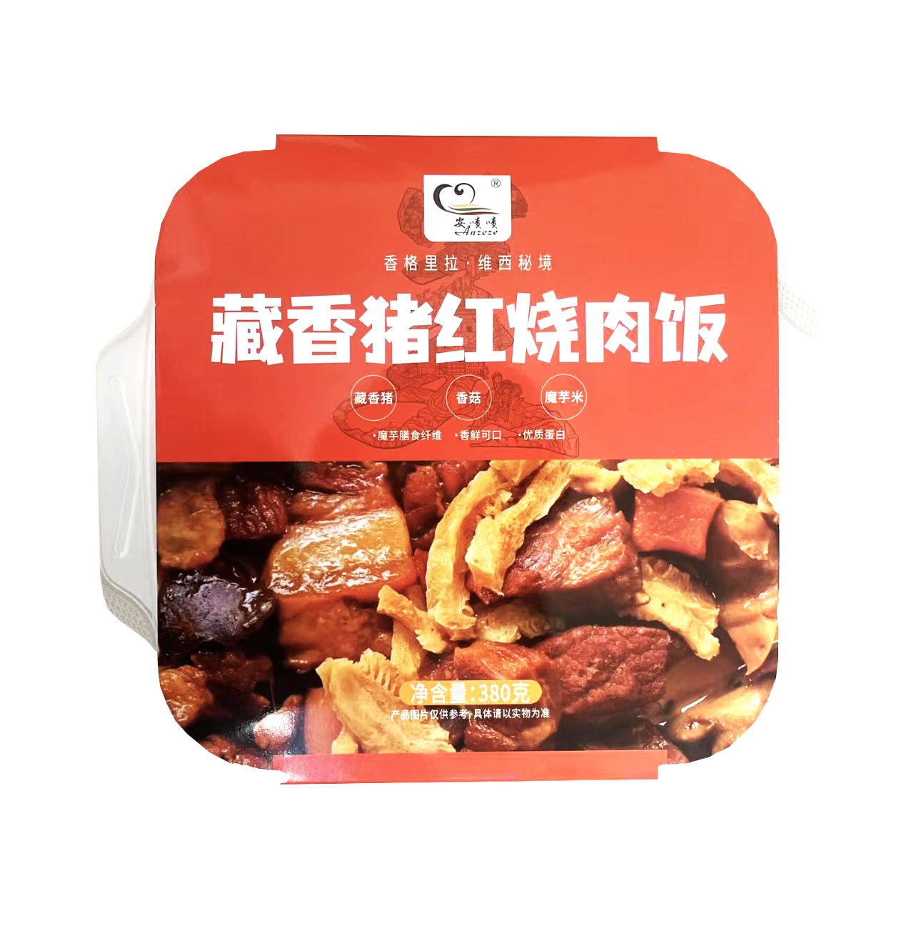 安啧啧 藏香猪红烧肉自热米饭 380g/盒