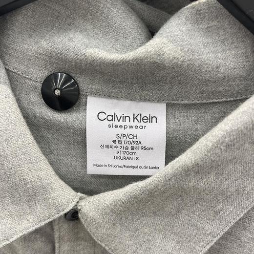 Calvin Klein/CK 男士法兰绒居家纯棉刺绣LOGO透气睡衣长袖衬衫 商品图2
